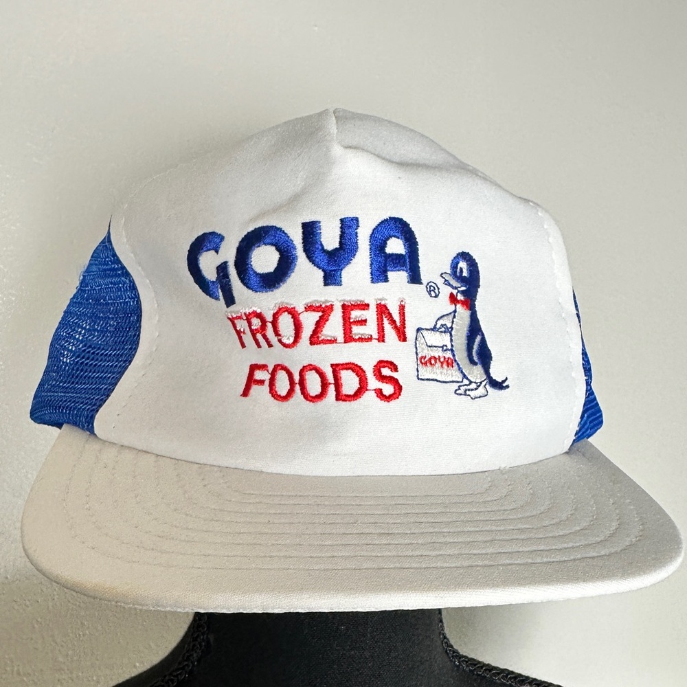 White and Blue Trucker Hat